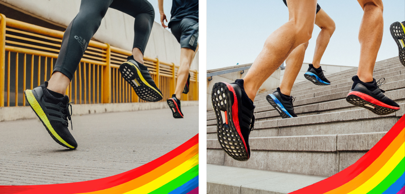 Mens ultra boost on sale rainbow